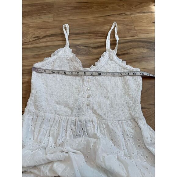 Dress NWT white boho eyelet smoked top sz XL - Picture 9 of 9